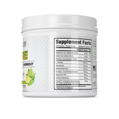 Core Nutritionals Essential Pre Workout lemon lime label highlights ingredients for endurance and focus