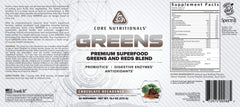 Core Nutritionals Greens powder being mixed for quick, convenient wellness moments.