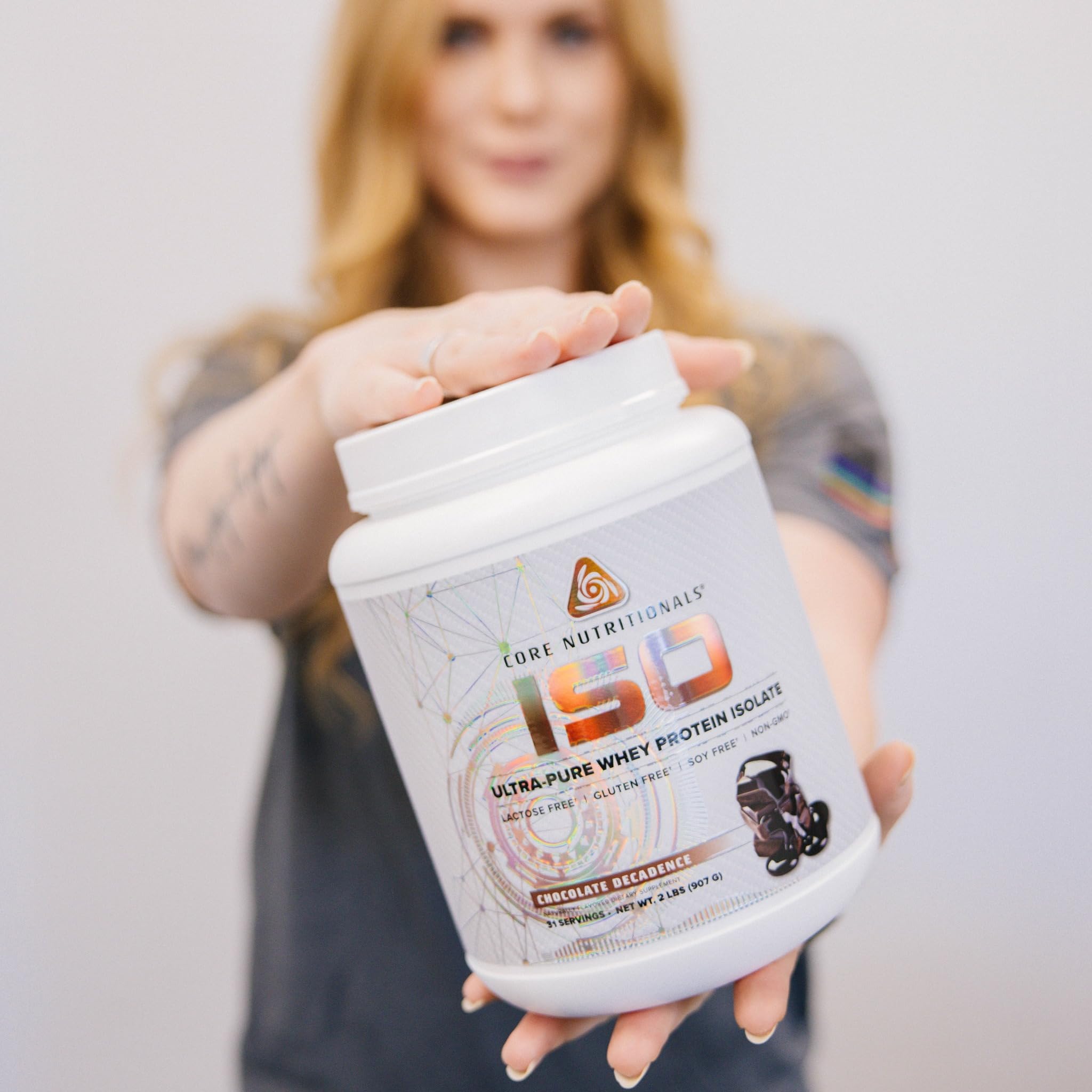 Core Nutritionals ISO Whey Protein Isolate natural flavors close-up showing clean ingredients