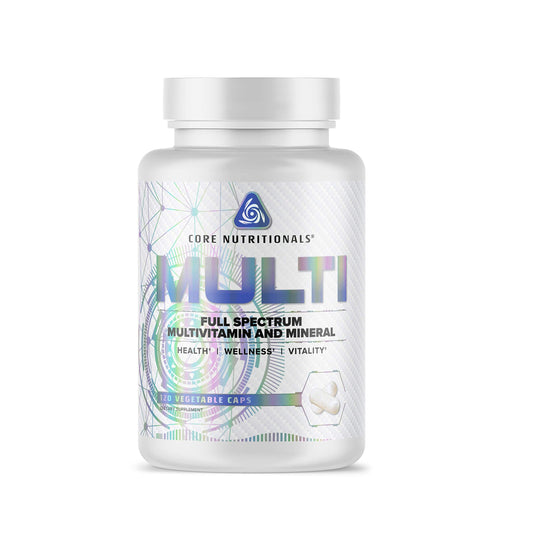Core Nutritionals Multi Full Spectrum bottle front view shows comprehensive daily vitamin support.