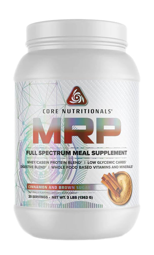 Core Nutritionals Platinum MRP bottle pour for on-the-go nutrition.