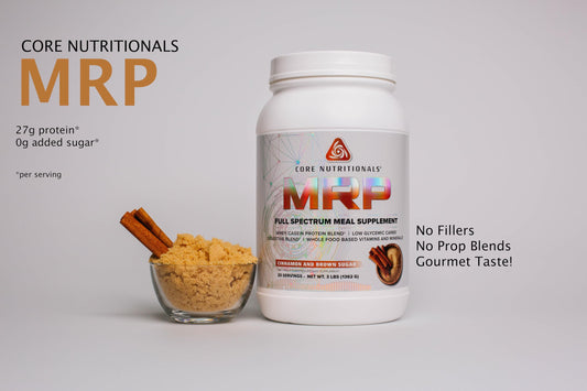 Core Nutritionals Platinum MRP shaker showing smooth mix and flavor.