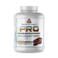 Core Nutritionals Pro Sustained Release bottle in Death by Chocolate for steady post-workout recovery.