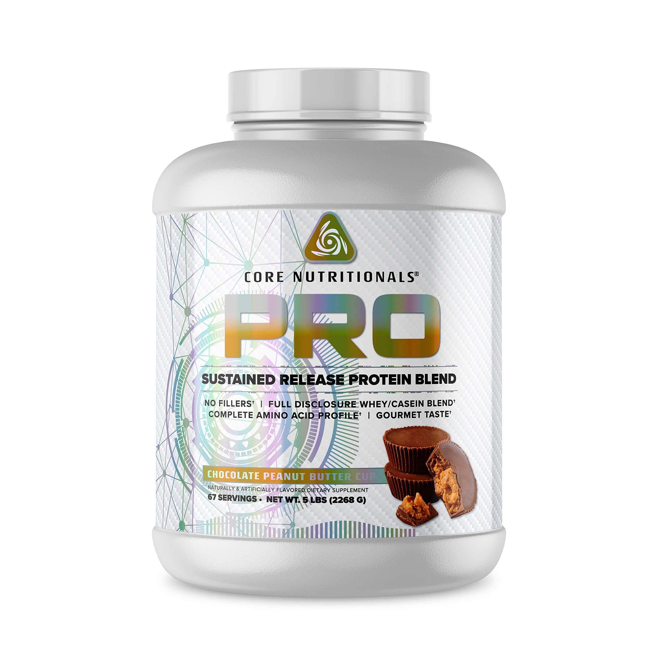 Core Nutritionals Pro Sustained Release Whey bottle showcasing long-lasting protein