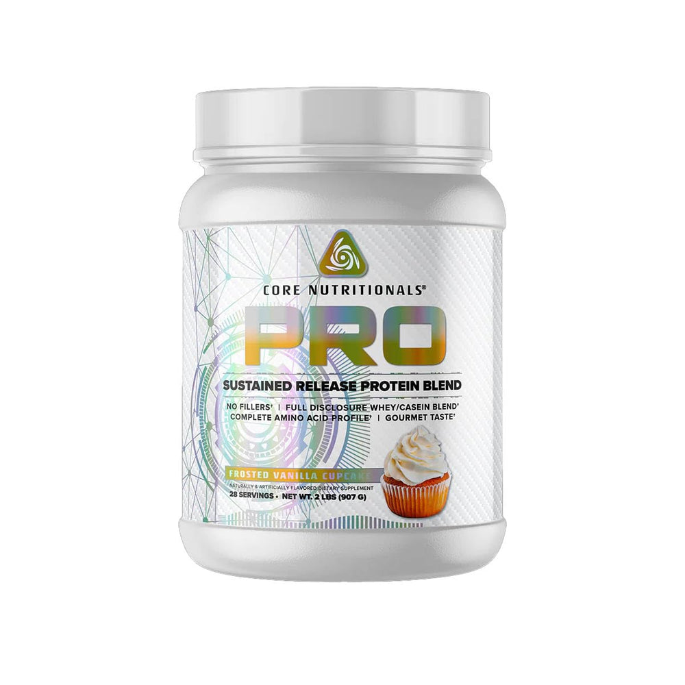 Core Nutritionals Pro Sustained Release bottle promotes steady protein delivery for recovery
