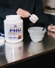 Core Nutritionals Pro Sustained-Release Whey Protein Scoop helps accurate dosing for long-lasting protein release.