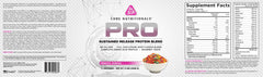 Core Nutritionals Pro Sustained Release Whey tub shows Fruity Cereal flavor for convenient daily nourishment.