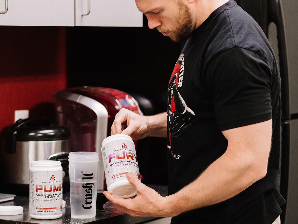 Core Nutritionals Pump label close-up highlighting N03T and PeakO2 ingredients