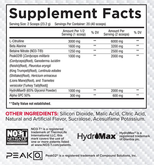 Core Nutritionals Pump Cherry Burst pour illustrates flavor-ready mix for clean energy without jitters.