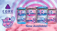 Core Nutritionals Pump glass with prepared drink illustrating smooth flavor.