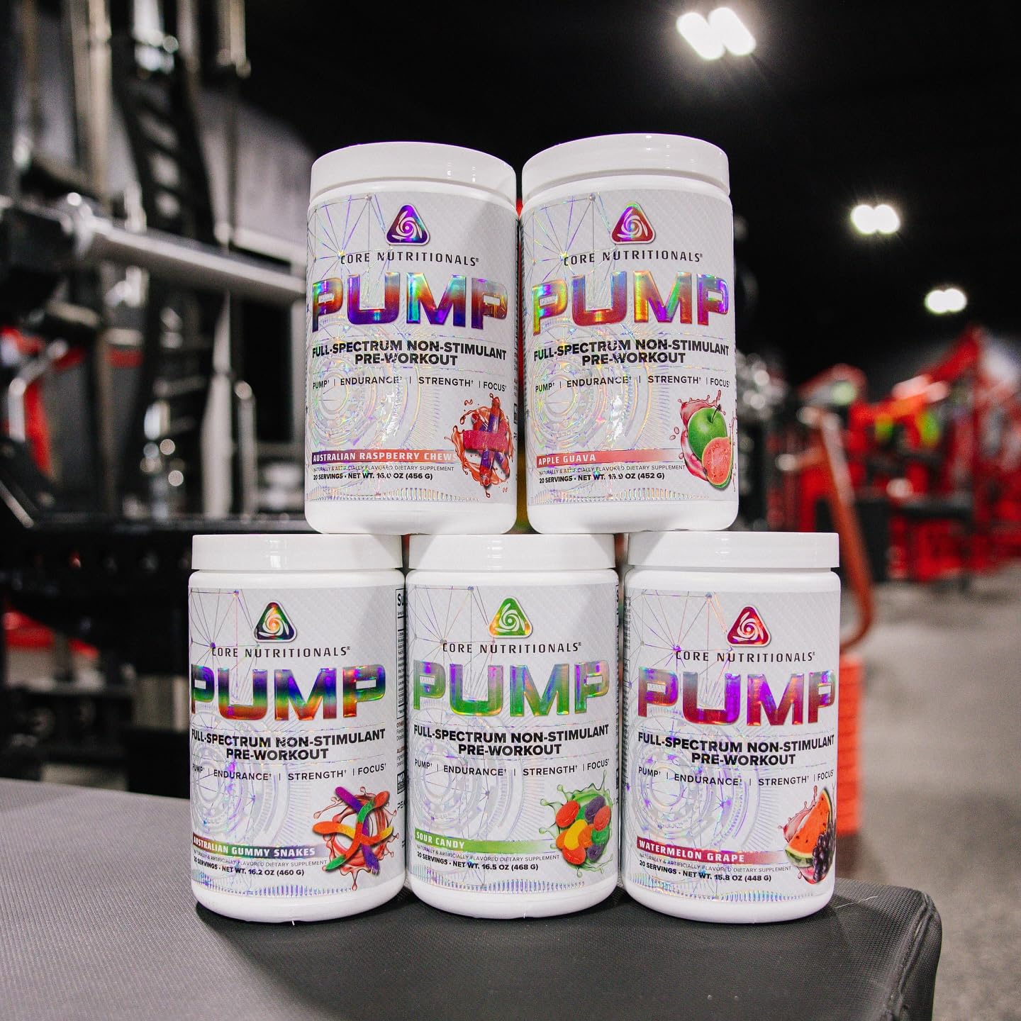 Core Nutritionals Pump powder being stirred shows smooth mixability for quick shakes