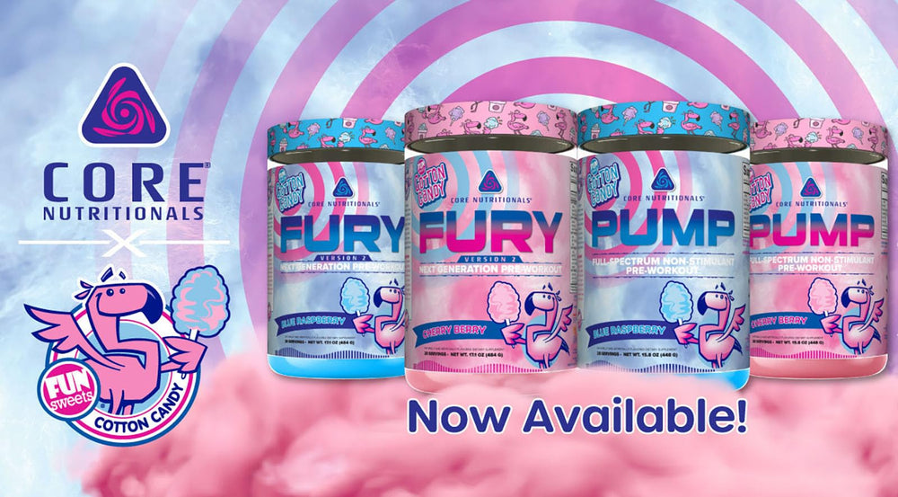 Core Nutritionals Pump being poured into a shaker for fast, convenient mixing.