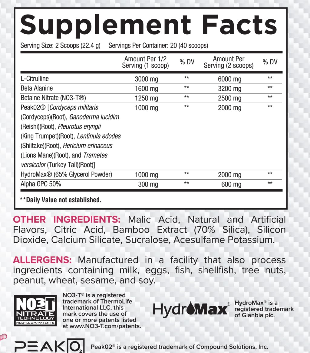 Core Nutritionals Pump pour in Watermelon Grape highlights flavor and mixability.