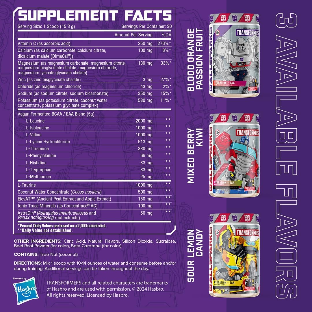 Core Nutritionals Allspark packaging box highlights premium quality and Transformers tie-in.