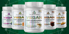 Core Nutritionals Vegan Gourmet Protein measuring cup promotes precise portions