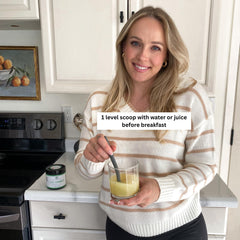 Core Origins prepared shake with Core Correct for a convenient daily routine.