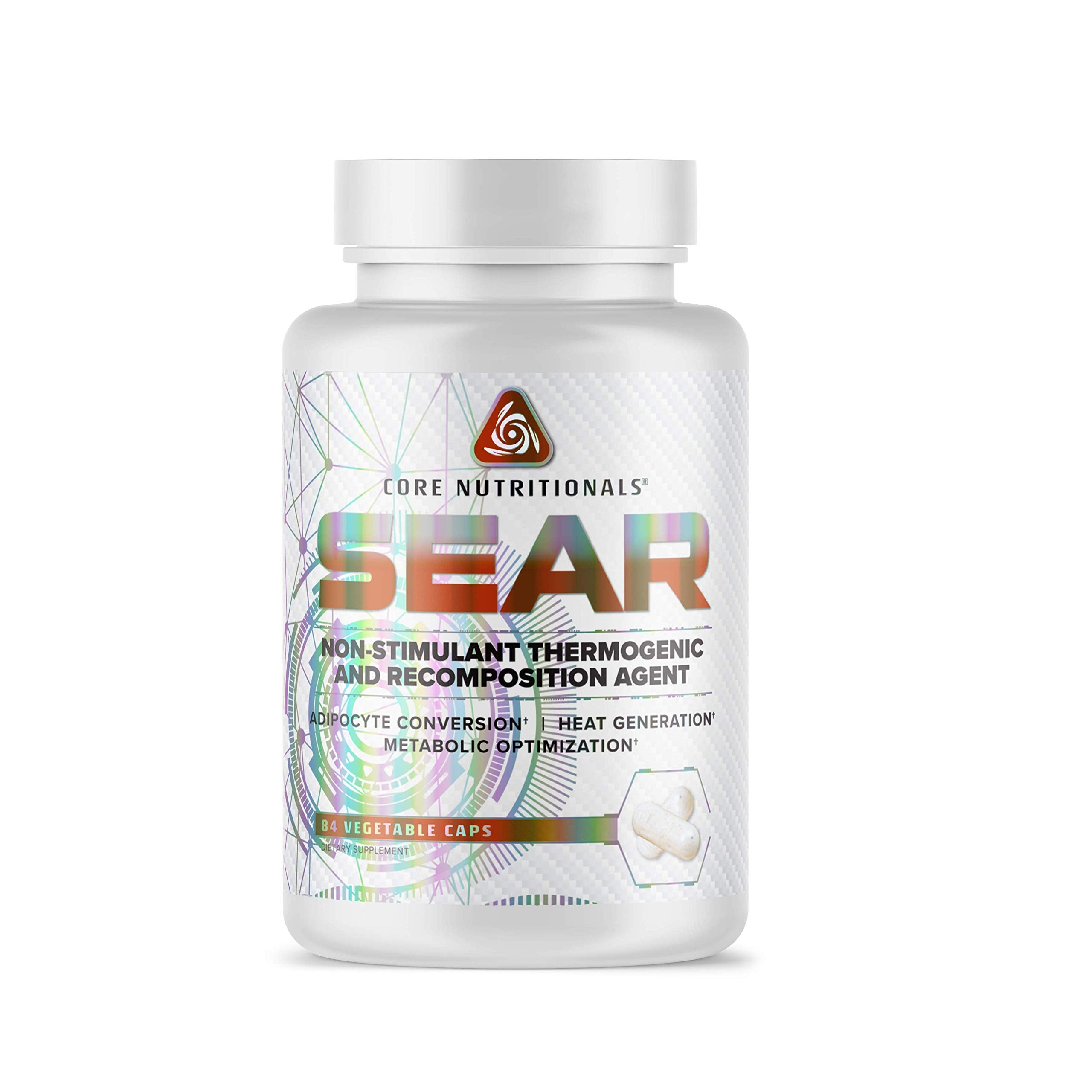 Core SEAR bottle front showing non-stimulant fat burner for weight management