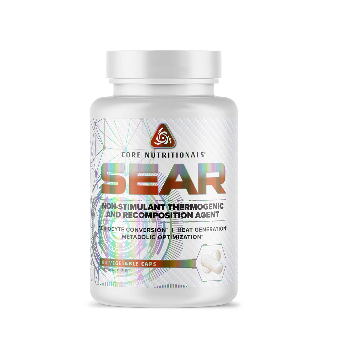 Core SEAR bottle front showing non-stimulant fat burner for weight management