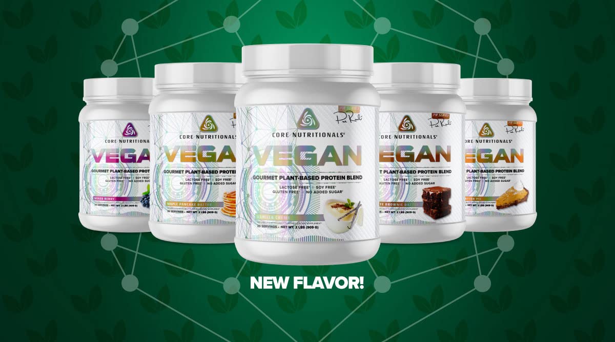 Gluten-free and lactose-free Core VEGAN powder suitable for sensitive diets.