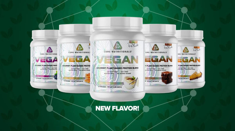 Gluten-free and lactose-free Core VEGAN powder suitable for sensitive diets.