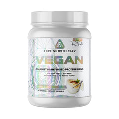 Core VEGAN Vanilla Cream protein bottle for a plant-based shake