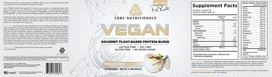 Close-up of Core VEGAN Vanilla Cream shake with creamy texture