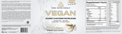 Close-up of Core VEGAN Vanilla Cream shake with creamy texture