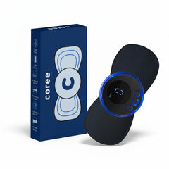 CoreeLab ESPF Massager on a pelvic-area, discreet and convenient for relaxation