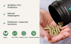 COREHEALTH Stress mood support icon illustrating daily adaptogen benefits.