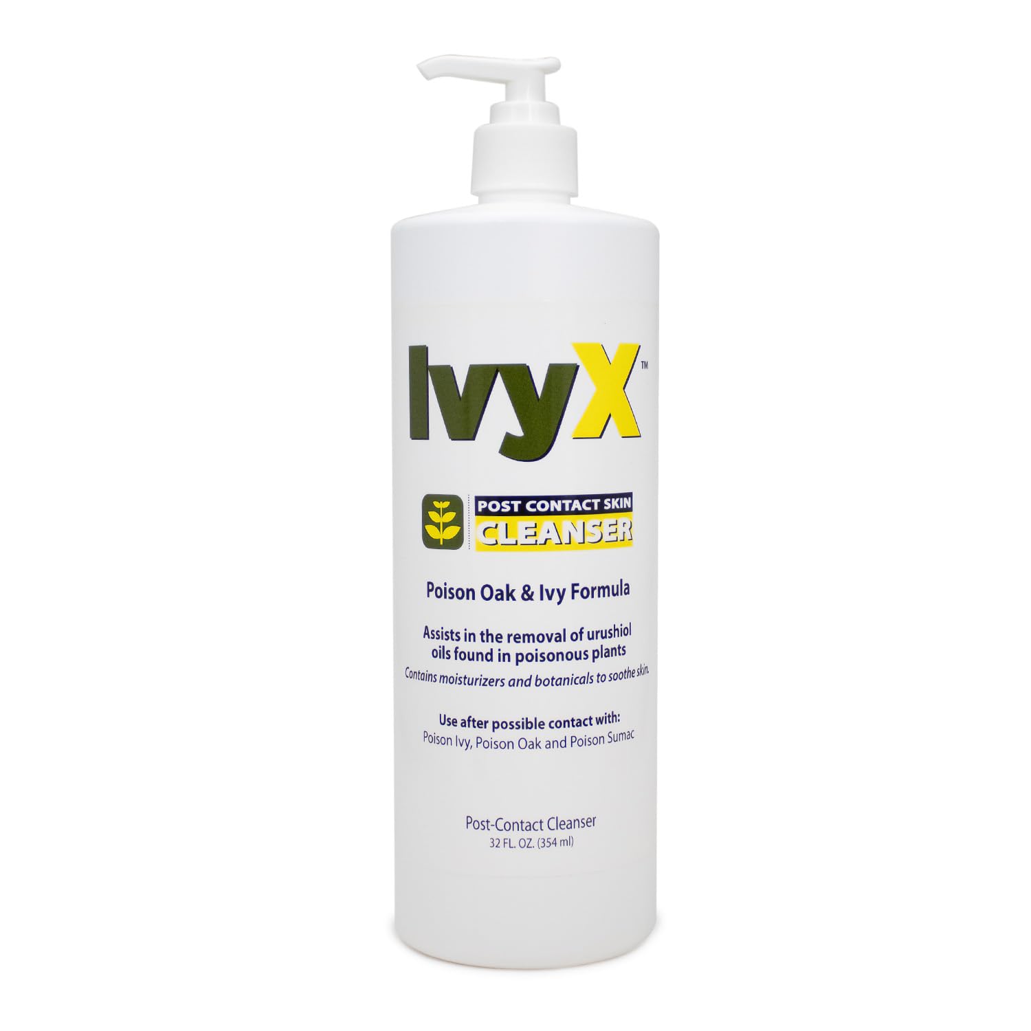 CoreTex Ivy X post-contact cleanser bottle front, 32oz, ready for outdoor post-exposure cleansing