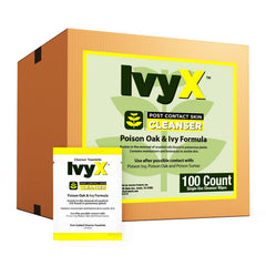 CoreTex Ivy X post-contact cleanser wipes pack 100 for on-the-go skin care after exposure