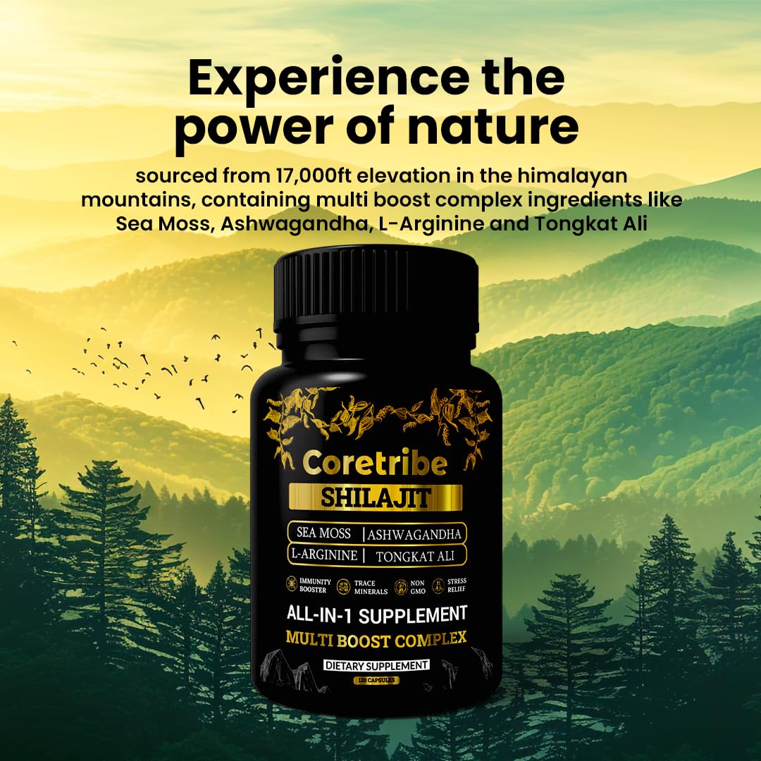 Coretribe sea moss and ashwagandha ingredients close-up for balanced wellness