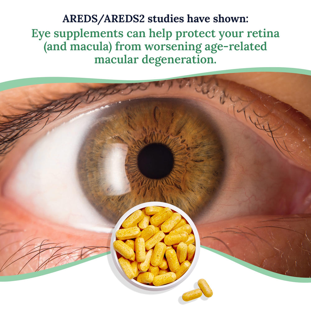 CorneaCare dose-ready image suggests a simple two-tablet daily routine.