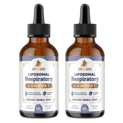 Corpofuerte bottle with liposomal drops; compact for daily use.