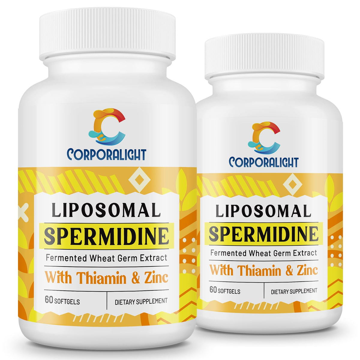 CORPORALIGHT 30mg Spermidine softgel bottle for daily use and cellular renewal.