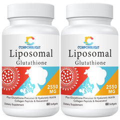 CORPORALIGHT liposomal glutathione softgels bottle highlighting advanced absorption potential
