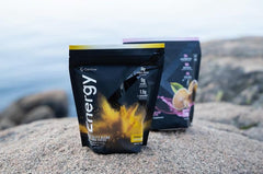 CorVive Energy lemon stick pack on a desk.