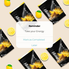 CorVive Energy lemon sticks beside a workout water bottle.