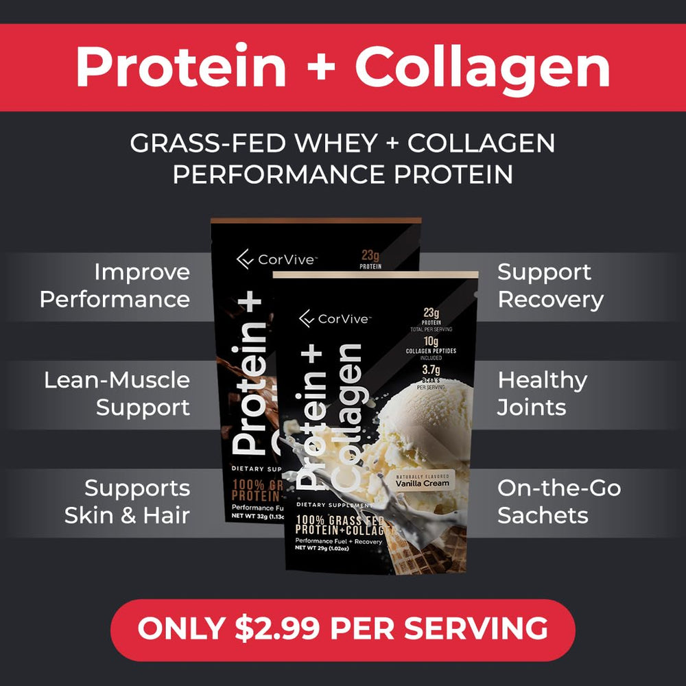 CorVive nutrition label close-up shows gluten and soy free claim