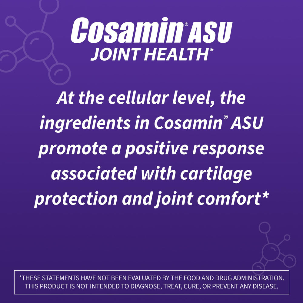 Cosamin ASU purity testing seal and QC badge.