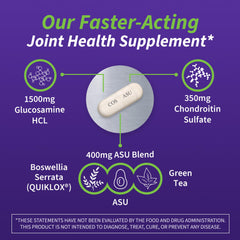 Cosamin ASU serving size visual with dosage guidance.