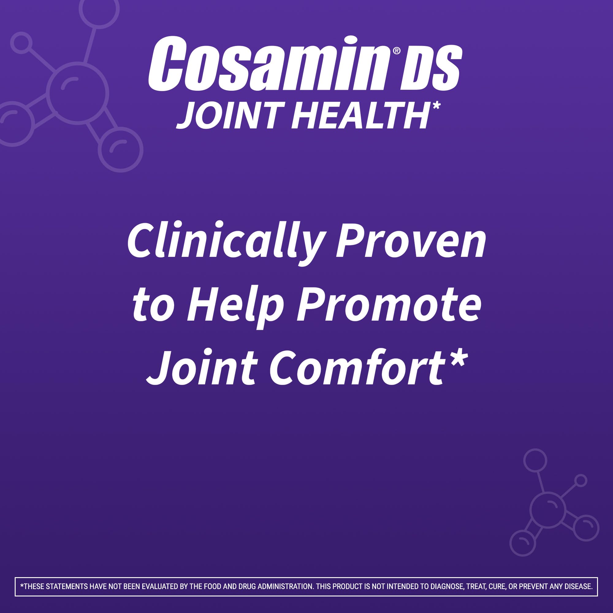 Cosamin DS label highlights key ingredients and their amounts for potential joint care