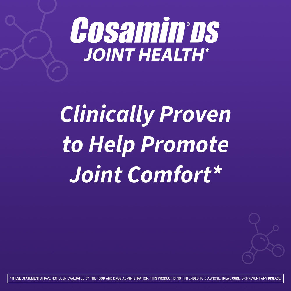 Cosamin DS label highlights key ingredients and their amounts for potential joint care