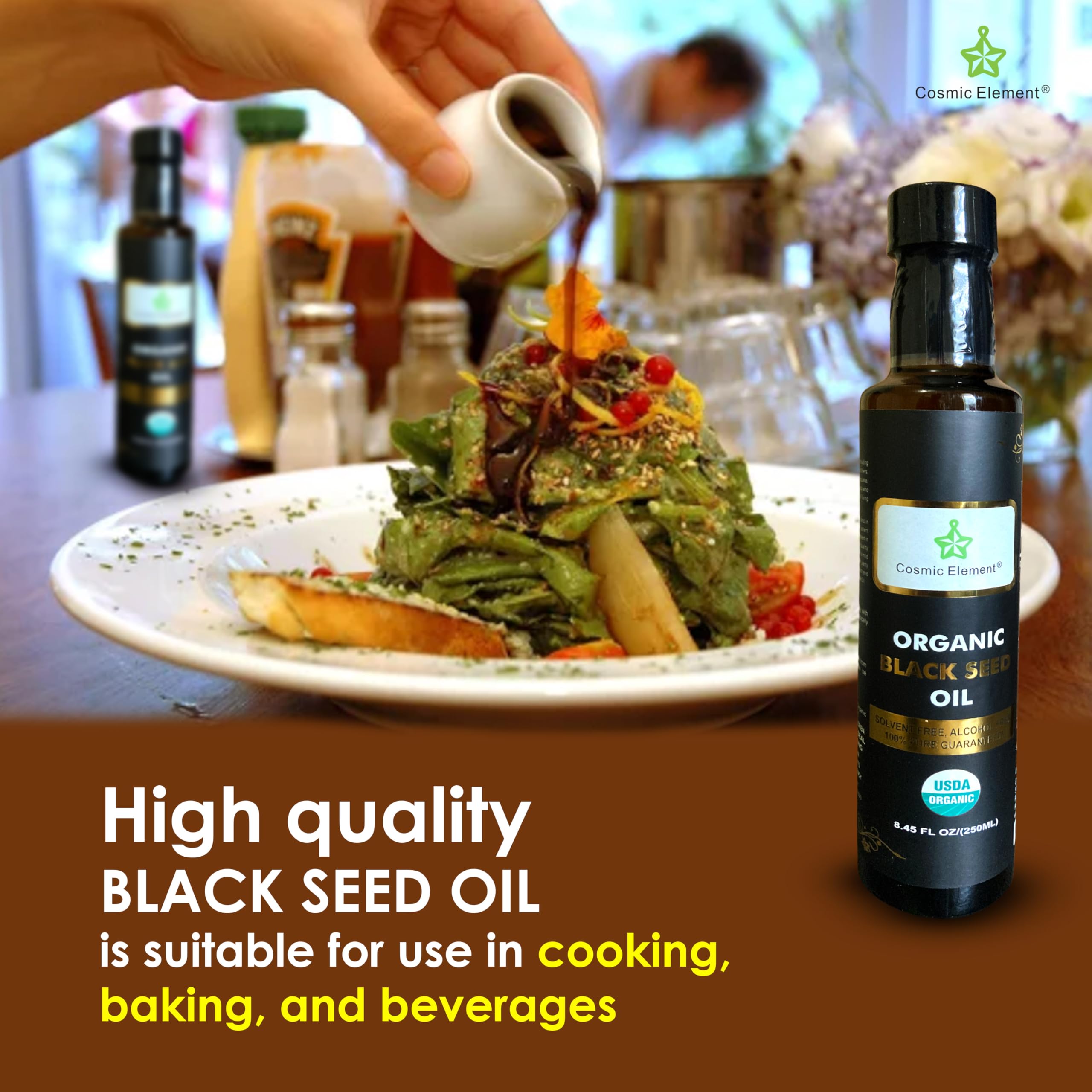 Cosmic Element vegan Nigella sativa oil suits plant based wellness routines
