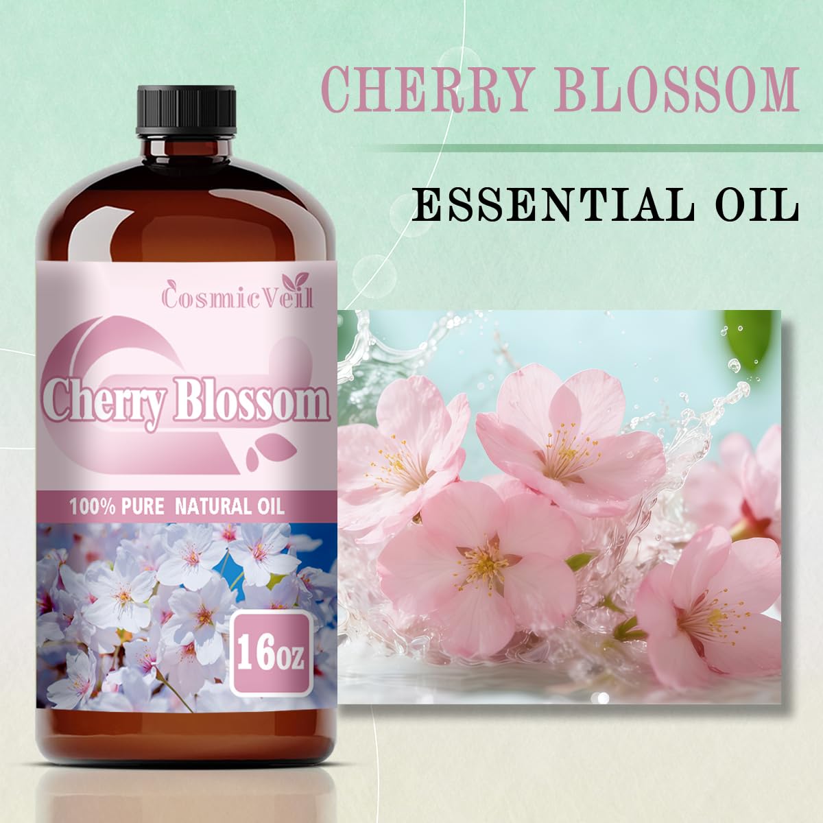 CosmicVeil Cherry Blossom diffuser scene for a calm and inviting home fragrance