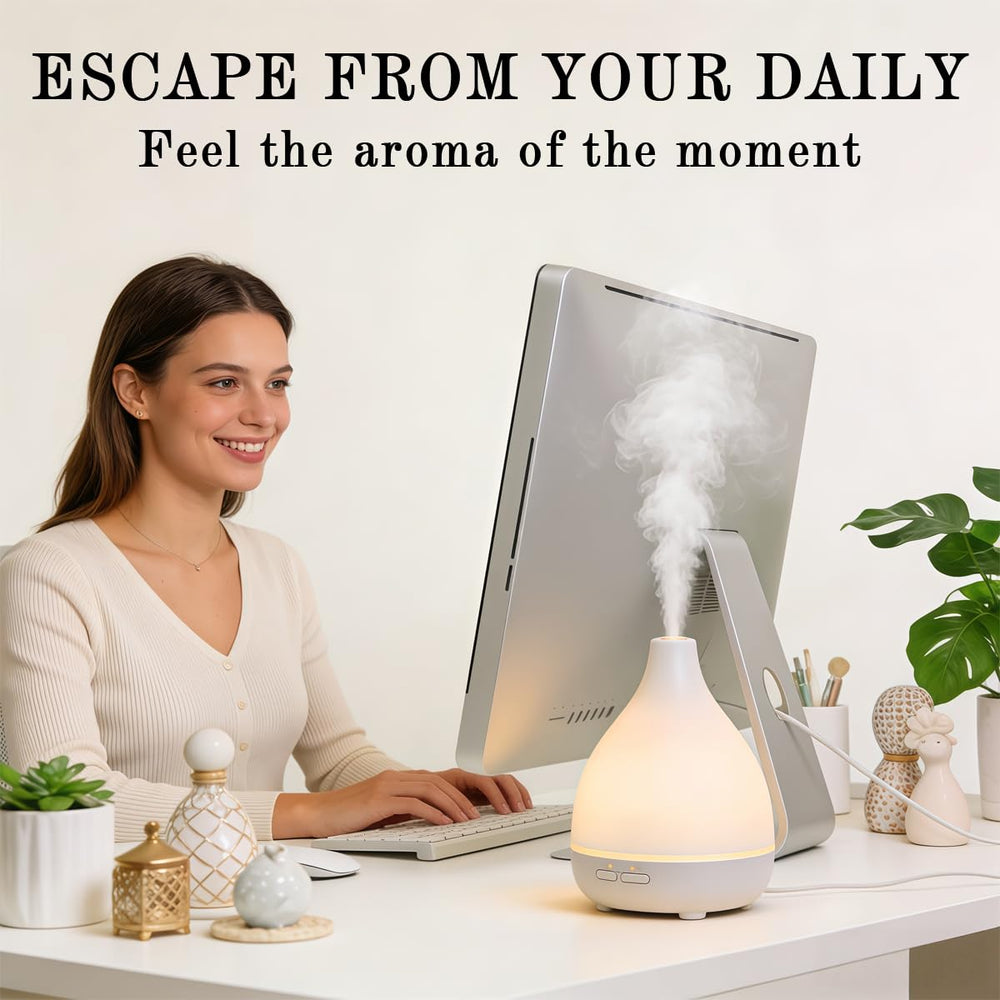 CosmicVeil Gardenia diffuser usage setup for a calming aroma.