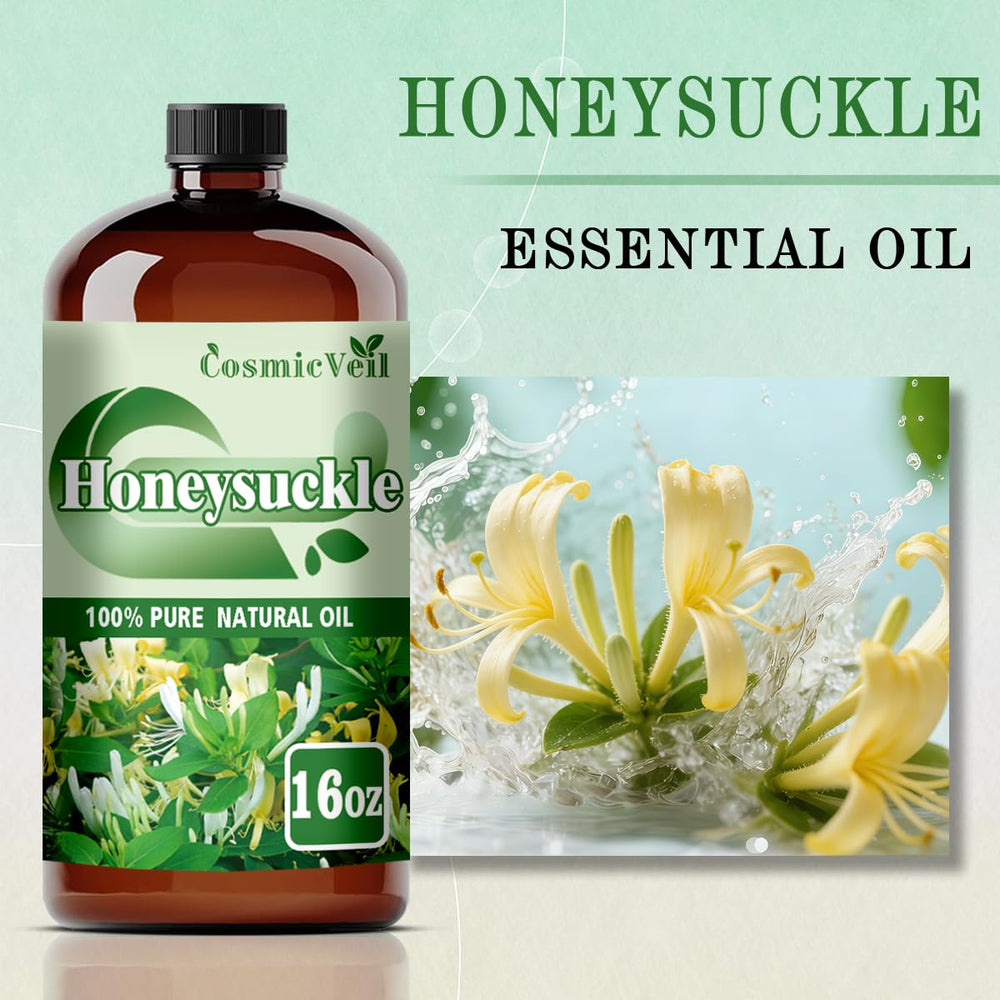CosmicVeil Honeysuckle oil in a diffuser creates a calming room ambiance.