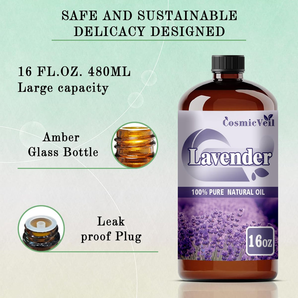 CosmicVeil Lavender Oil for DIY cleaners and fragrant home spaces.