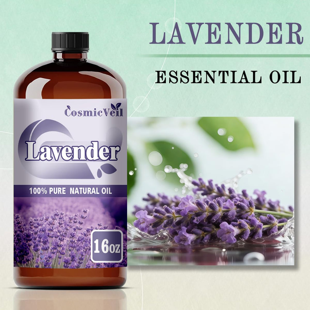 CosmicVeil Lavender Oil with dropper cap for precise, mess-free use.