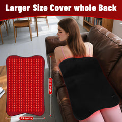 Cosnyu Red Light Therapy Mat with 420 LEDs delivers broad coverage and dual-wavelength therapy.